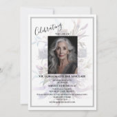 Lavender life of Photo Funeral Invitation Kaart (Voorkant)