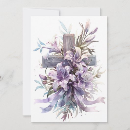 Lavender life of Photo Funeral Invitation Kaart (Achterkant)