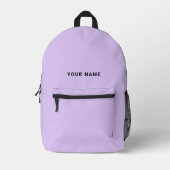 Lavender light purple Custom Name Backpack Bedrukte Rugzak (Voorkant)