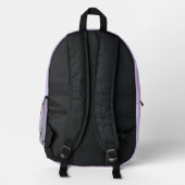 Lavender light purple Custom Name Backpack Bedrukte Rugzak (Achterkant)