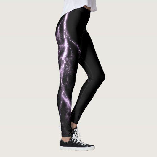 Lavender Lightning Strikes Spandex-Leggings Leggings (Rechts)
