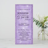 Lavender Lights Trouwprogramma Programmakaart (Staand voorkant)