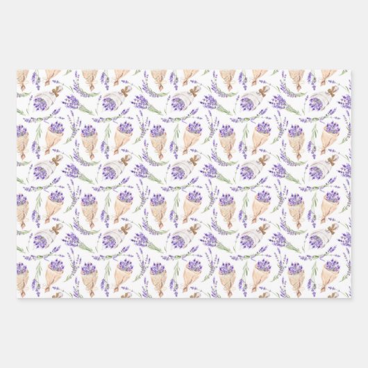 Lavender Lila en Paars Inpakpapier Vel (Voorkant 2)