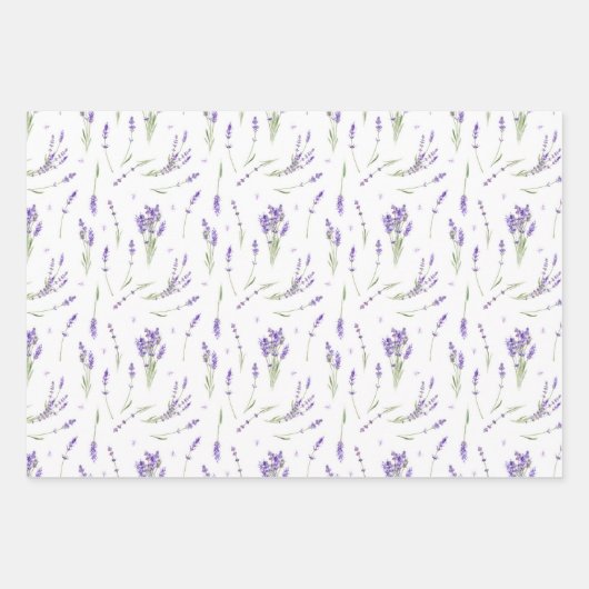 Lavender Lila en Paars Inpakpapier Vel (Voorkant)