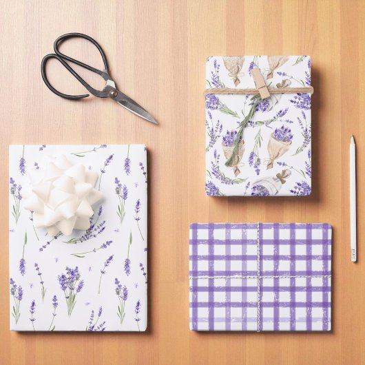 Lavender Lila en Paars Inpakpapier Vel