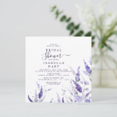 Lavender Lila Floral Botanisch Vrijgezellenfeest Kaart (Staand voorkant)
