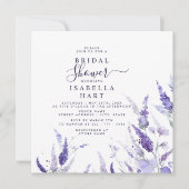 Lavender Lila Floral Botanisch Vrijgezellenfeest Kaart (Voorkant)