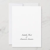 Lavender Lila Floral Gold Lijst Elegant Wedding Kaart (Achterkant)