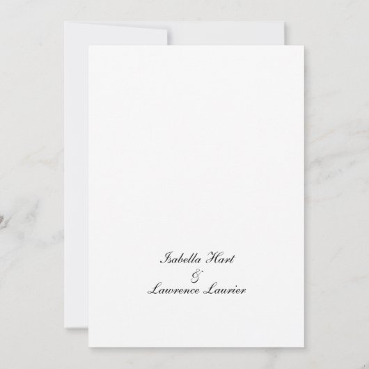 Lavender Lila Floral Gold Lijst Elegant Wedding Kaart (Achterkant)