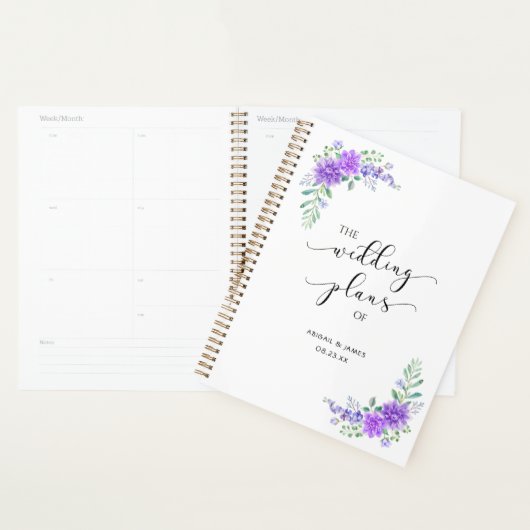 Lavender Lila Floral Wedding Planner (Display)