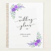 Lavender Lila Floral Wedding Planner (Voorkant)
