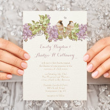 Lavender Lila Love Bird Wedding