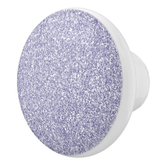 Lavender Lila Paars Glitter  Keramische Knop (Rechts)