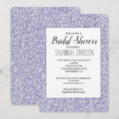 Lavender Lila Paars Glitter Vrijgezellenfeest Kaart (Voorkant / Achterkant)