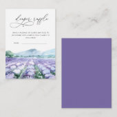 Lavender Lila Paars Greenery Diaper Raffle Informatiekaartje (Voorkant / Achterkant)