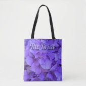 Lavender lila paars Hydrangeas bloemen Bride Tote Bag (Voorkant)