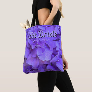 Lavender lila paars Hydrangeas bloemen Bride Tote Bag