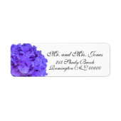 Lavender lila paars Hydrangeas Etiket (Voorkant)