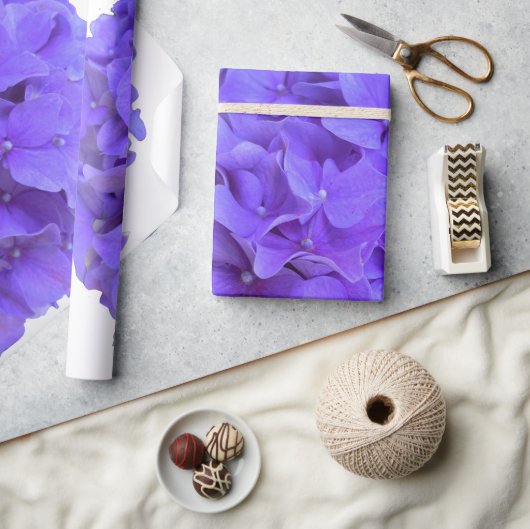 Lavender lila paars Hydrangeas purple Flowers Cadeaupapier (Crafts)