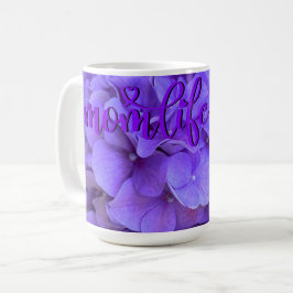 Lavender lila paars Hydrangeas purple Flowers Koffiemok