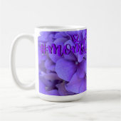 Lavender lila paars Hydrangeas purple Flowers Koffiemok (Links)