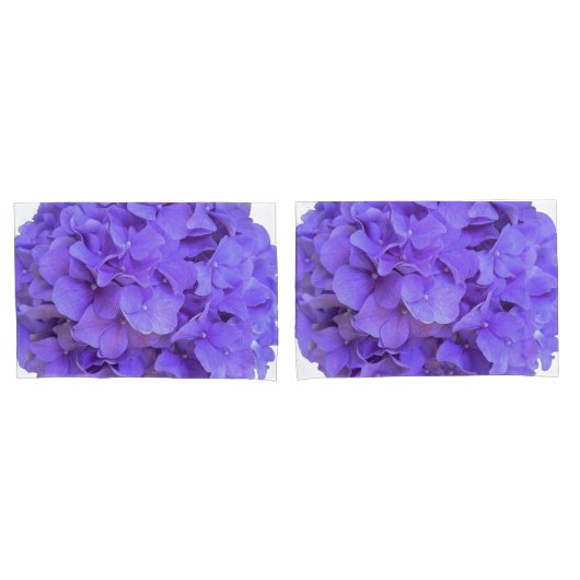 Lavender lila paars Hydrangeas purple Flowers Kussensloop (Voorkant-Set)