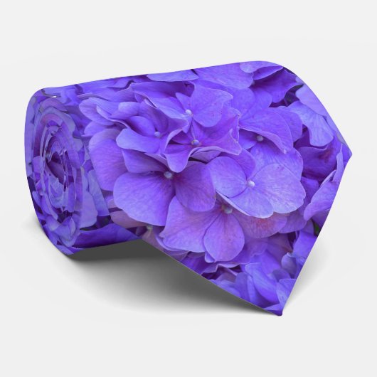 Lavender lila paars Hydrangeas purple Flowers Stropdas (Opgerold)