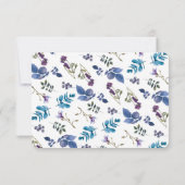 Lavender Lila Paars Iris Spring Floral RSVP (Achterkant)