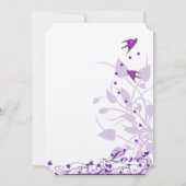 Lavender & Lila Paars Plum Love Bird Weddenschap Kaart (Achterkant)