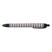 Lavender Lila Paars Silver Glitter Stripes Blauwe Inkt Pen (Bodem)