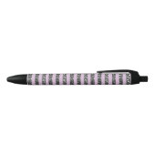 Lavender Lila Paars Silver Glitter Stripes Blauwe Inkt Pen (Bovenkant)