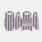 Lavender Lila Paars Silver Glitter Stripes Party Bedankdoosjes (Uitgevouwen)