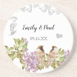 Lavender Lila  Tortelduifjes Onderzetters