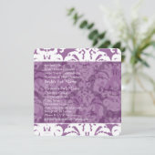 Lavender Lila uitnodiging tot huwelijk (Staand voorkant)