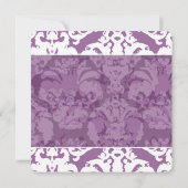 Lavender Lila uitnodiging tot huwelijk (Achterkant)