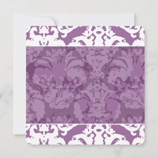 Lavender Lila uitnodiging tot huwelijk (Achterkant)