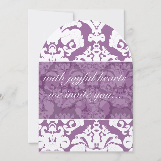 Lavender Lila uitnodiging tot huwelijk (Voorkant)