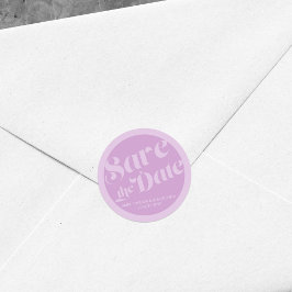 Lavender Lila Vlaanderen Typografie Sparen de Datu Ronde Sticker