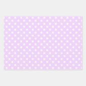 Lavender Lila White Stars Polka Dots Inpakpapier Vel (Voorkant 2)