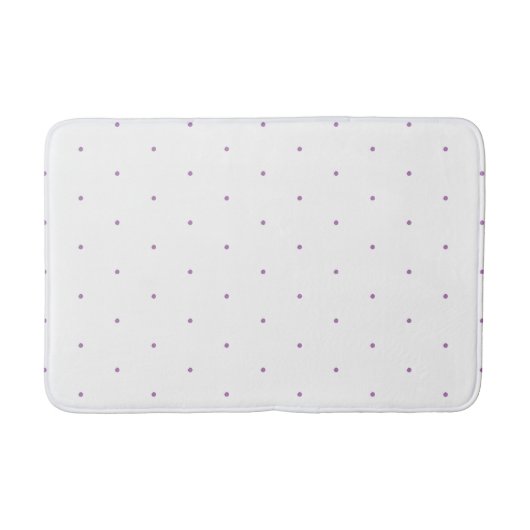 Lavender lila wit minuscule poladots patroon badmat (Voorkant)