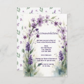 Lavender Lilac Floral Arch Accommodation Informatiekaartje (Voorkant / Achterkant)