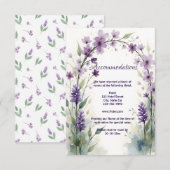 Lavender & Lilac Floral Arch Accommodations Informatiekaartje (Voorkant / Achterkant)