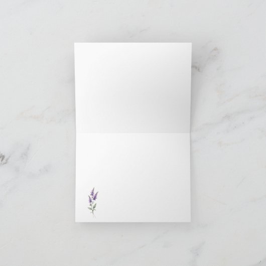 Lavender & Lilac Floral Arch Bedankkaart (Binnen)