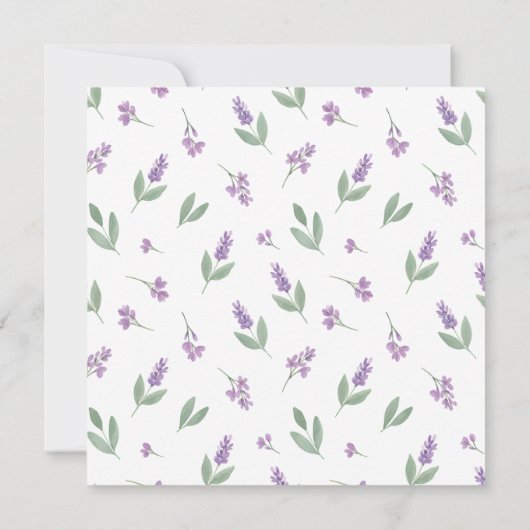 Lavender & Lilac Floral Arch Bridal Shower Kaart (Achterkant)