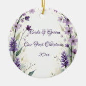 Lavender Lilac Floral Arch Christmas  Keramisch Ornament (Voorkant)