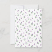 Lavender & Lilac Floral Arch Directions Card  Bedankkaart (Achterkant)