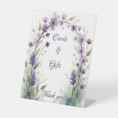 Lavender & Lilac Floral Arch Gifts Reclamebord Met Voetstuk (Voorkant)