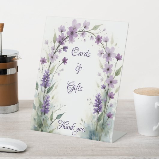 Lavender & Lilac Floral Arch Gifts Reclamebord Met Voetstuk (Insitu)