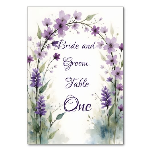 Lavender & Lilac Floral Arch Kaart (Voorkant)