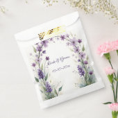 Lavender Lilac Floral Arch Wedding Favor Bag Bedankzakje (Gezegeld)
